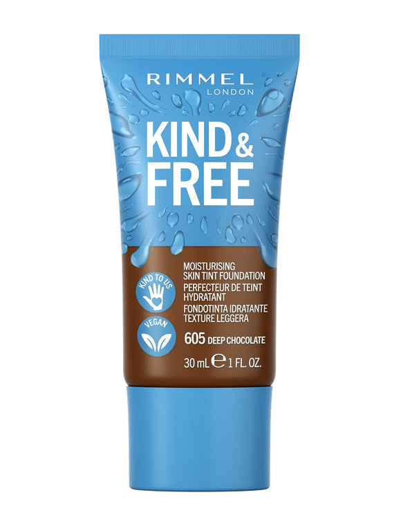 Rimmel London Kind & Free Moisturing Skin Tint Foundation 605 Deep Chocolate