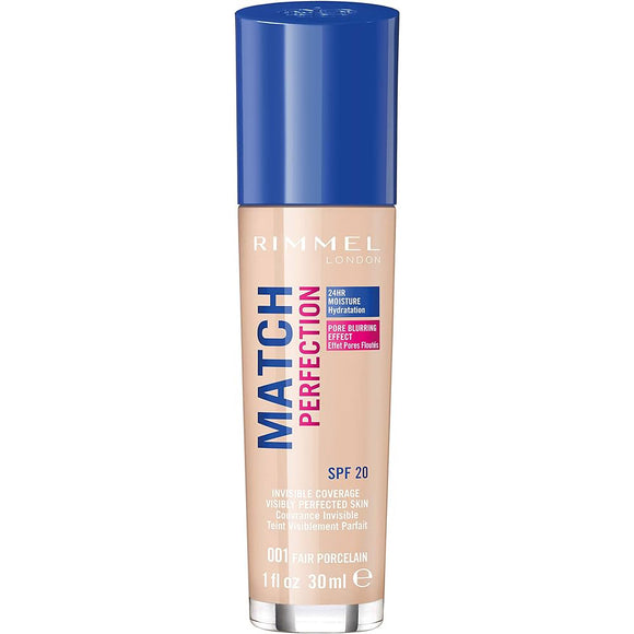 Rimmel London Match Perfection 24HR Hydration Foundation 001 Fair Porcelain