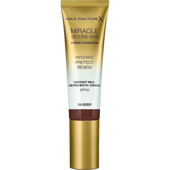 Max Factor Miracle Second Skin Hydrating Foundation 13 Deep