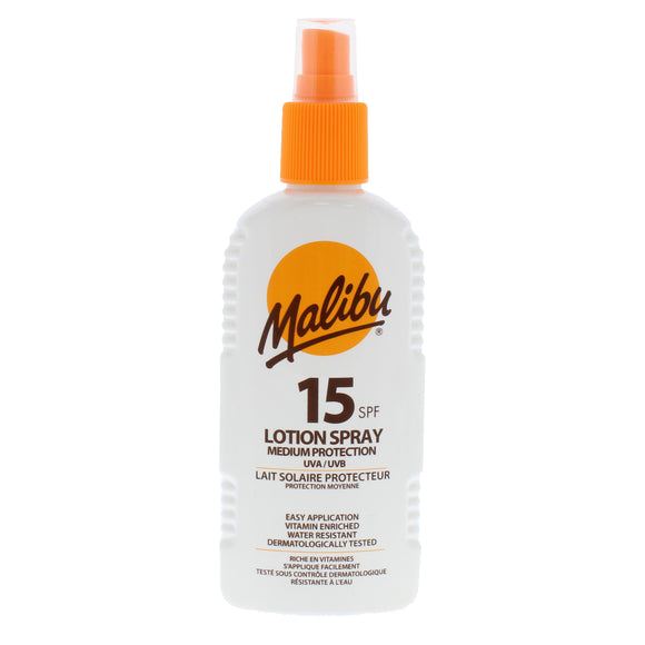 Malibu SPF 15 Sun Protection Lotion Spray, 200ml