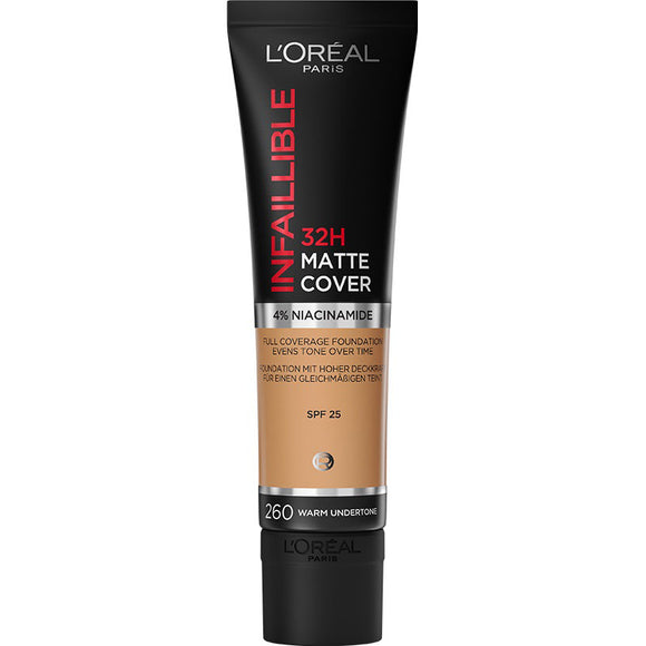 L'Oreal Paris Infallible 32HR Matte Cover Foundation 260 Warm Undertone