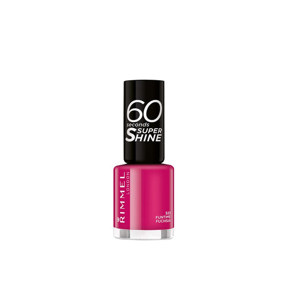 Rimmel London 60 Seconds Super Shine Nail Polish 323 Funtime Fuchsia