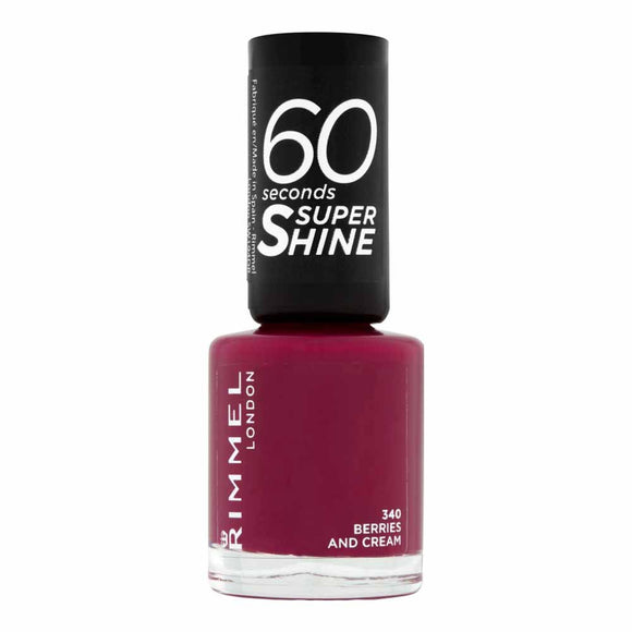 Rimmel London 60 Seconds Super Shine Nail Polish 340 Berries And Cream