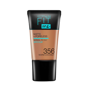 Maybelline Fit Me Foundation Matte & Poreless With Clay 356 Warm Coconut, 18ml