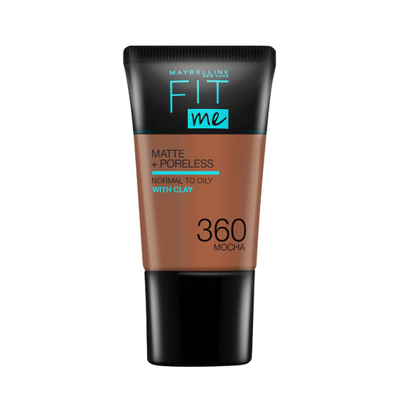 Maybelline Fit Me Foundation Matte & Poreless With Clay 360 Mocha, 18ml