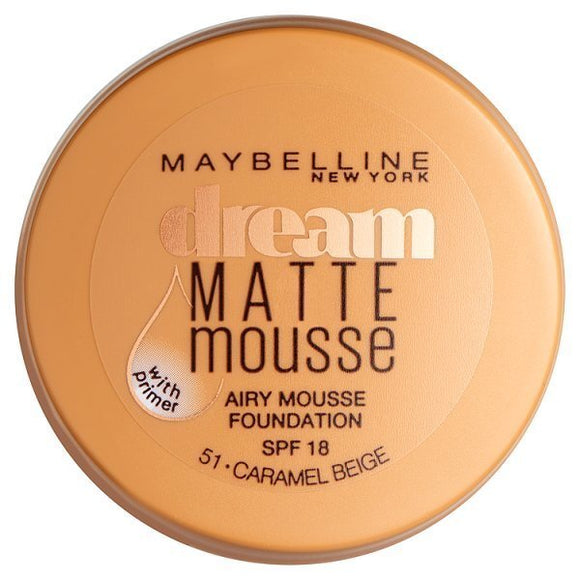 Maybelline Dream Matte Mousse Make Up Foundation + Primer 51 Caramel Beige
