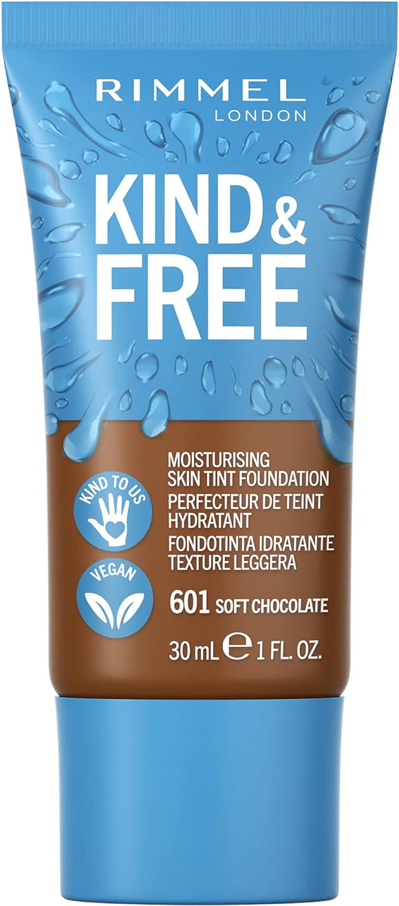 Rimmel London Kind & Free Moisturing Skin Tint Foundation 601 Soft Chocolate