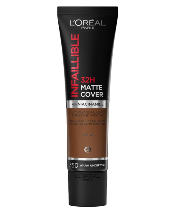 L'Oreal Infallible 24HR Matte Cover Foundation 350 Warm Undertone