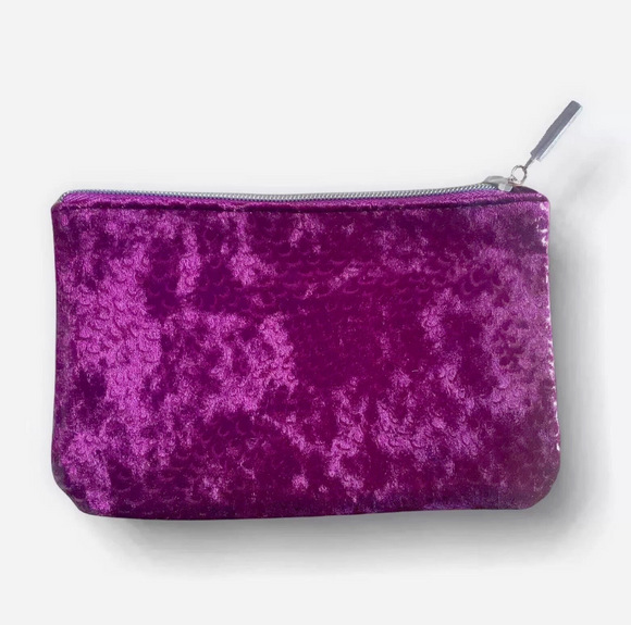 Max Factor Purple and  Rose Gold Make Up Bag Pouch