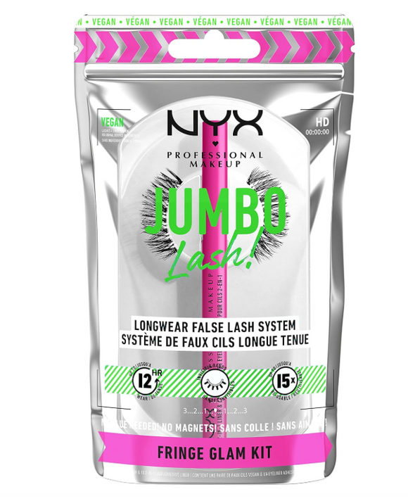 NYX Jumbo Longwear False Lash System Fringe Glam Kit