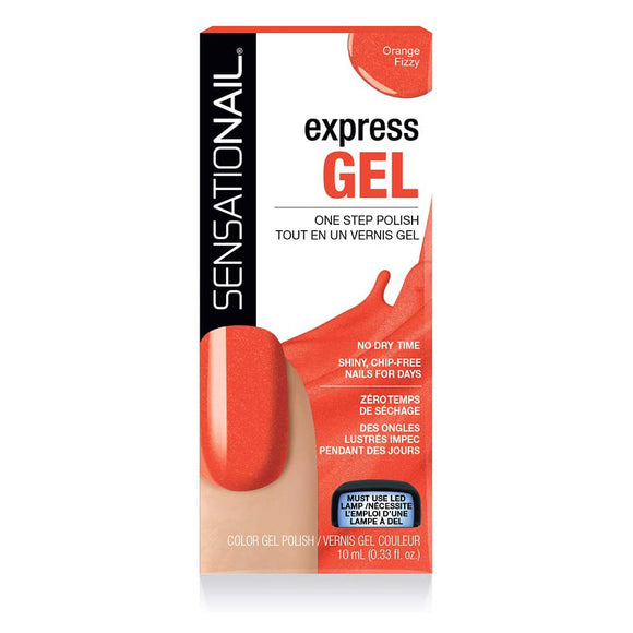 SensatioNail Express Gel Nail Polish Orange Fizzy