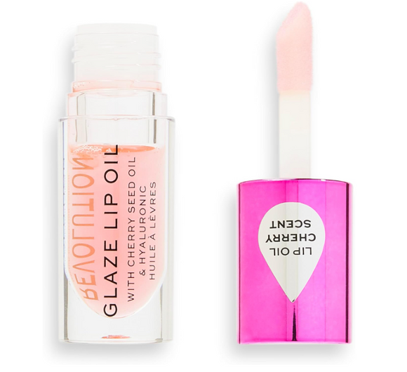 Revolution Glaze Lip Oil Cherry Scent Glam Pink