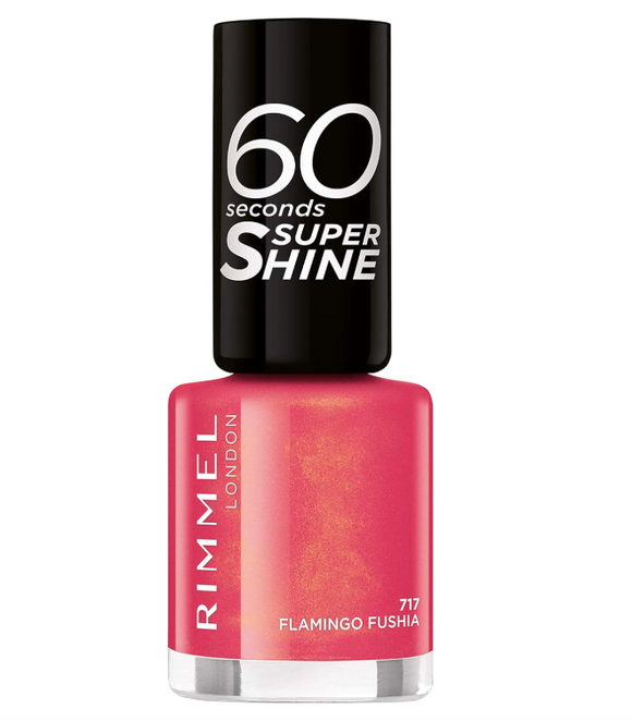 Rimmel 60 Seconds Super Shine Nail Polish 717 Flamingo Fushia