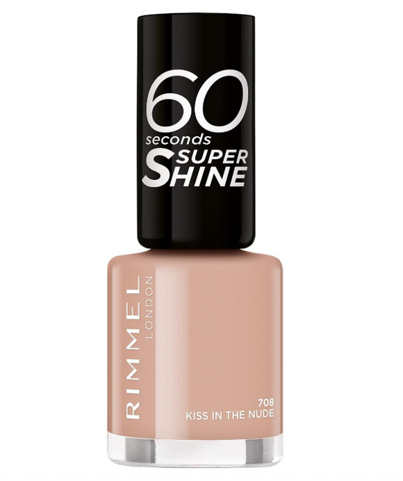 Rimmel 60 Seconds Super Shine Nail Polish 708 Kiss In The Nude