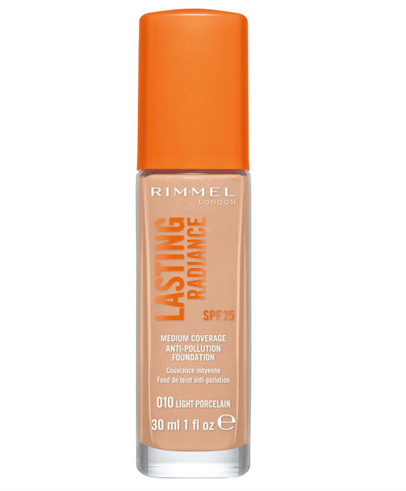 Rimmel Lasting Radiance SPF25 Anti Pollution Foundation 010 Light Porcelain