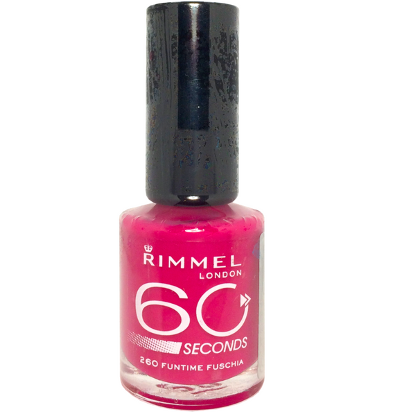 Rimmel London 60 Seconds Super Shine Nail Polish 260 Funtime Fuchsia