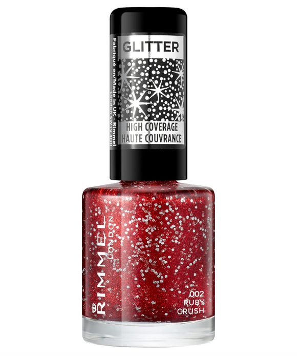Rimmel London Glitter Top Coat 002 Ruby Crush