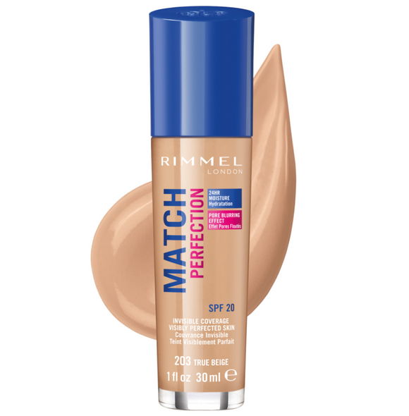 Rimmel London Match Perfection 24HR Foundation 203 True Beige