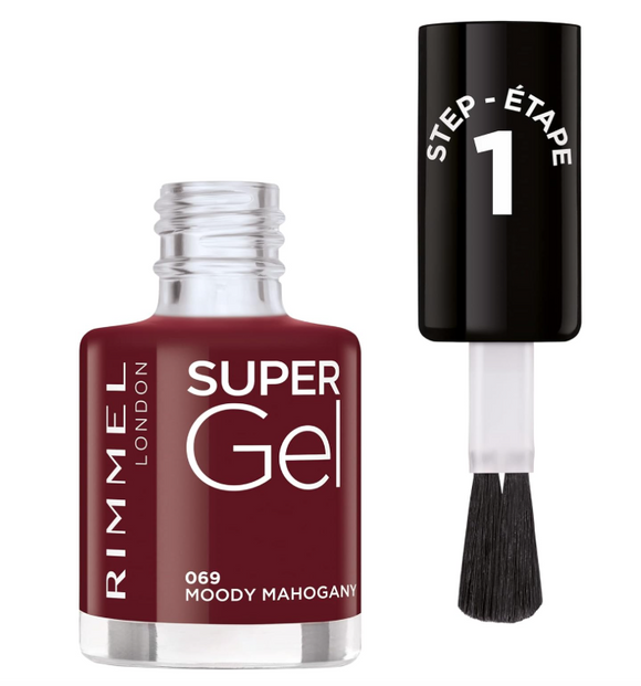 Rimmel London Super Gel Nail Polish 069 Moody Mahagony
