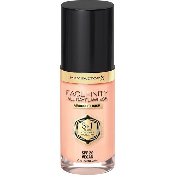 Max Factor Facefinity All Day Flawless 3 IN 1 Foundation C30 Porcelain *Broken Seal*