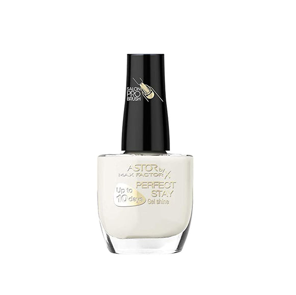 Max Factor Perfect Stay Gel Shine Nail Polish 001 White Snow Manicure