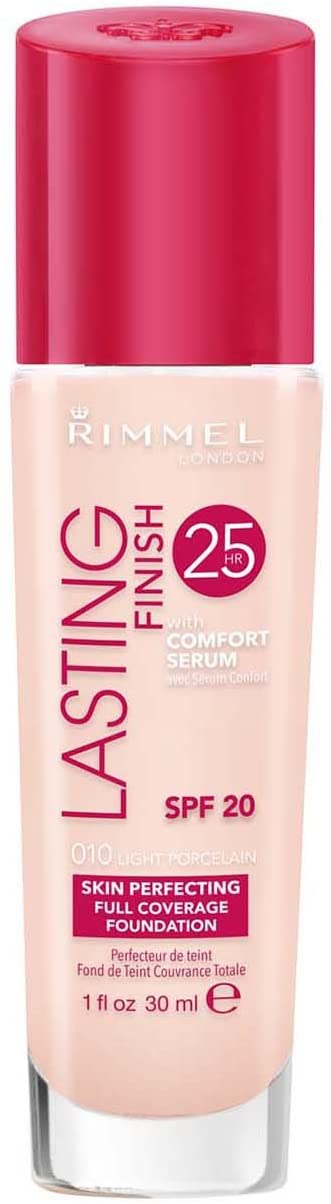 Rimmel London Lasting Finish 25HR Full Coverage Foundation 010 Light Porcelain