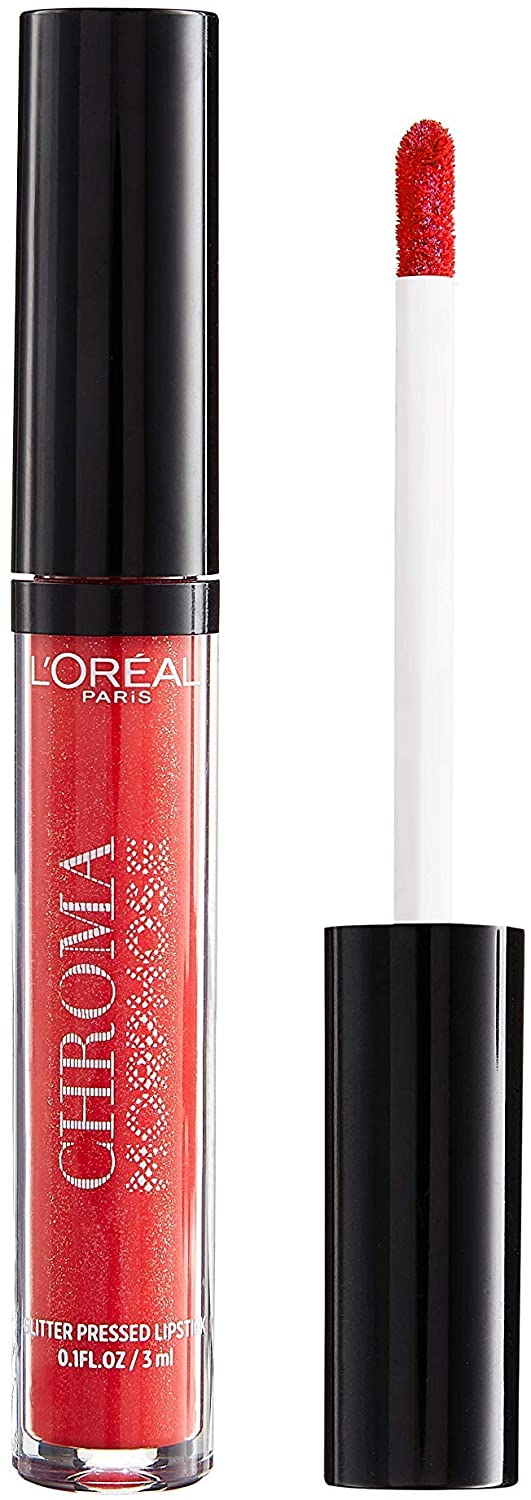 L'Oreal Chroma Morphose Glitter-Pressed Lipstick 01 Vamp Queen - Very Cosmetics