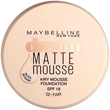 Maybelline Dream Matte Mousse Make Up Foundation + Primer 02 Fair