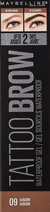 Maybelline Tattoo Brow Waterproof Gel 09 Auburn Pack Of 3 - Very Cosmetics