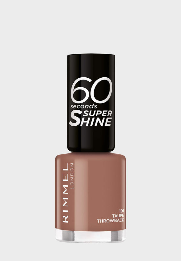 Rimmel London 60 Seconds Super Shine Nail Polish 101 Taupe Throw Back