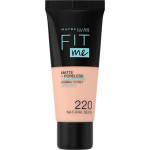 Maybelline Fit Me Foundation Matte & Poreless With Clay 220 Natural Beige