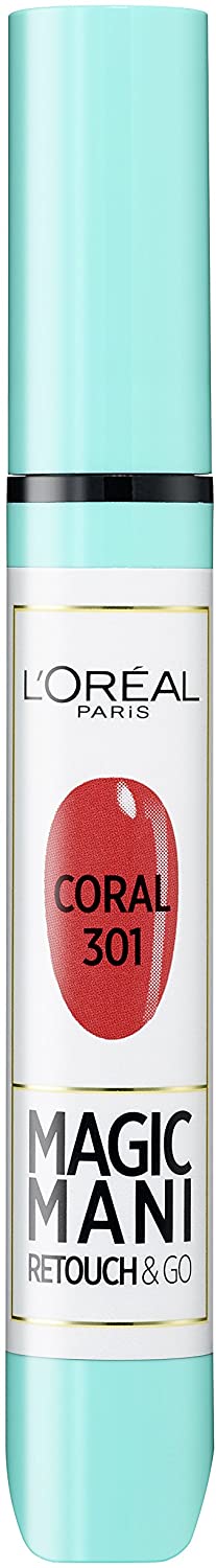 L'Oreal Magic Mani Retouch & Go Nail Pen 301 Coral Pack Of 3 - Very Cosmetics