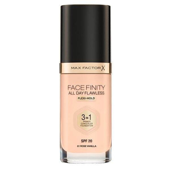 Max Factor Facefinity All Day Flawless 3 in 1 Foundation 61 Rose Vanilla