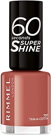 Rimmel London 60 Seconds Super Shine Nail Polish 707 Tan-A-Cotta