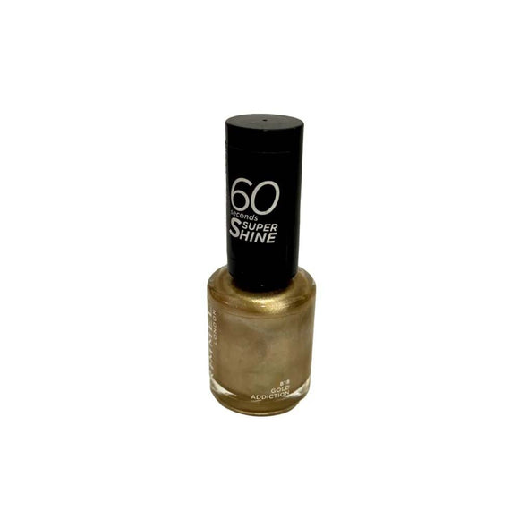 Rimmel London 60 Seconds Super Shine Nail Polish 818 Gold Addiction