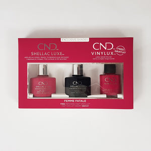 CND Exclusive Shades Shellac Luxe Vinylux 3 Piece Gift Set Femme Fatale
