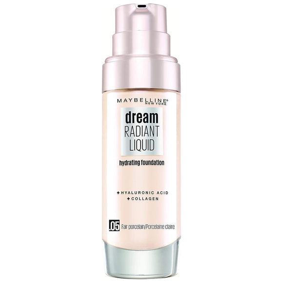 Maybelline Dream Radiant Liquid Foundation 05 Fair Porcelain – Very  Cosmetics