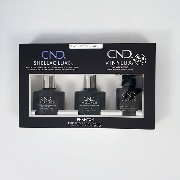 CND Exclusive Shades Shellac Luxe Vinylux 3 Piece Gift Set Phantom - Very Cosmetics