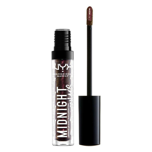 NYX Midnight Chaos Chromatic Lip Gloss 12 Mimsy Pack Of 3 - Very Cosmetics