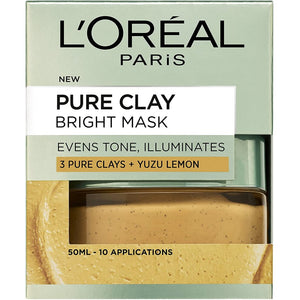 L'Oreal Pure Clay Bright Mask - Yuzu Lemon Pack Of 6 - Very Cosmetics